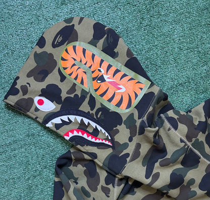 Bape 1st camo shark full zip hoodie
