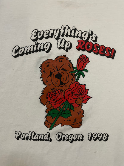 Vintage 1990s Everything coming up roses Portland Oregon tee