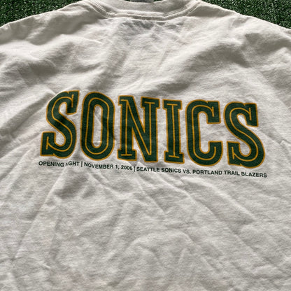 Vintage Seattle Supersonics 40th anniversary Opening Night T-shirt