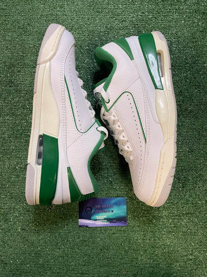 Air Jordan 2/3 white pine green