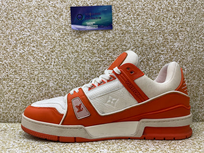 Louis Vuitton LV Trainer Orange Size 8LV/10 US “Preowned”