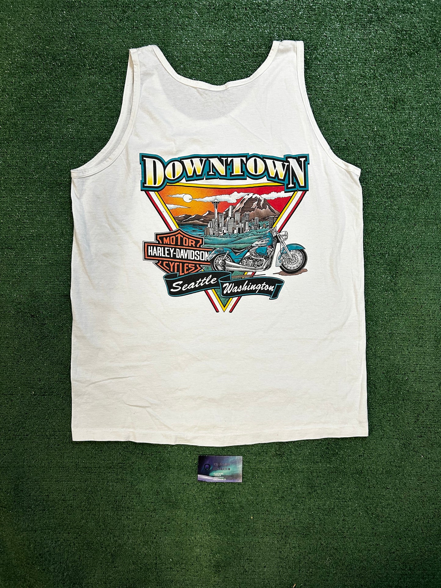 Vintage 1990s Harley Davidson downtown Seattle tank top