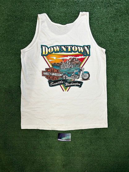 Vintage 1990s Harley Davidson downtown Seattle tank top