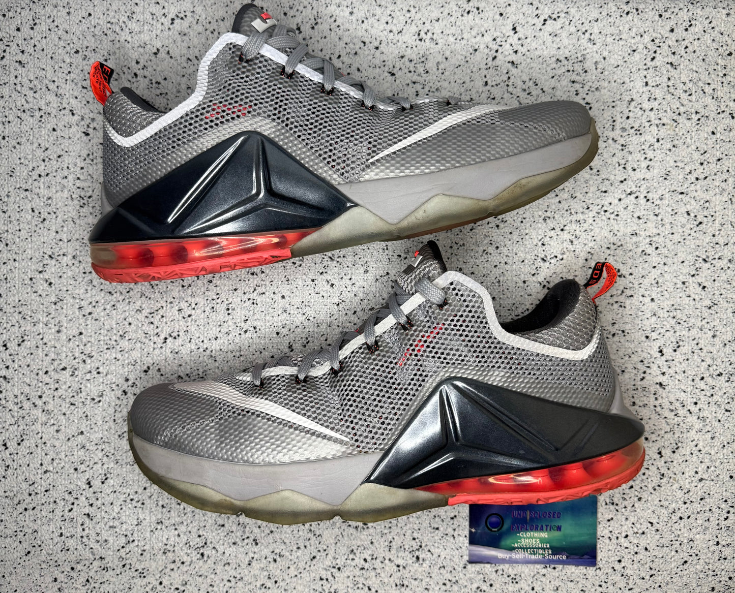 LeBron 12 Low Wolf Grey 12 Men/13.5 Women “Preowned”