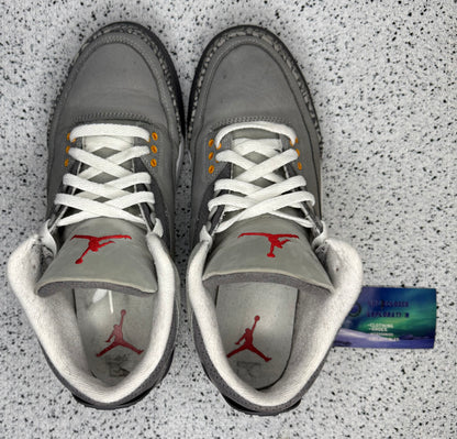 Jordan 3 Cool Grey 8.5 Men/10 Women “Preowned”