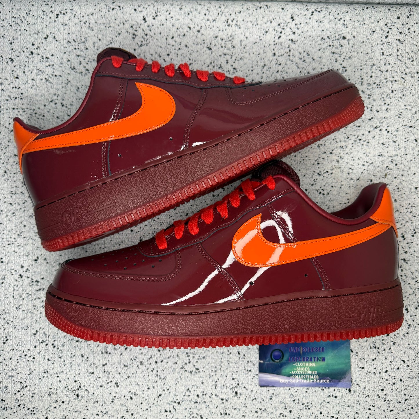 Nike Air Force 1 Patent Leather Dark Team Red