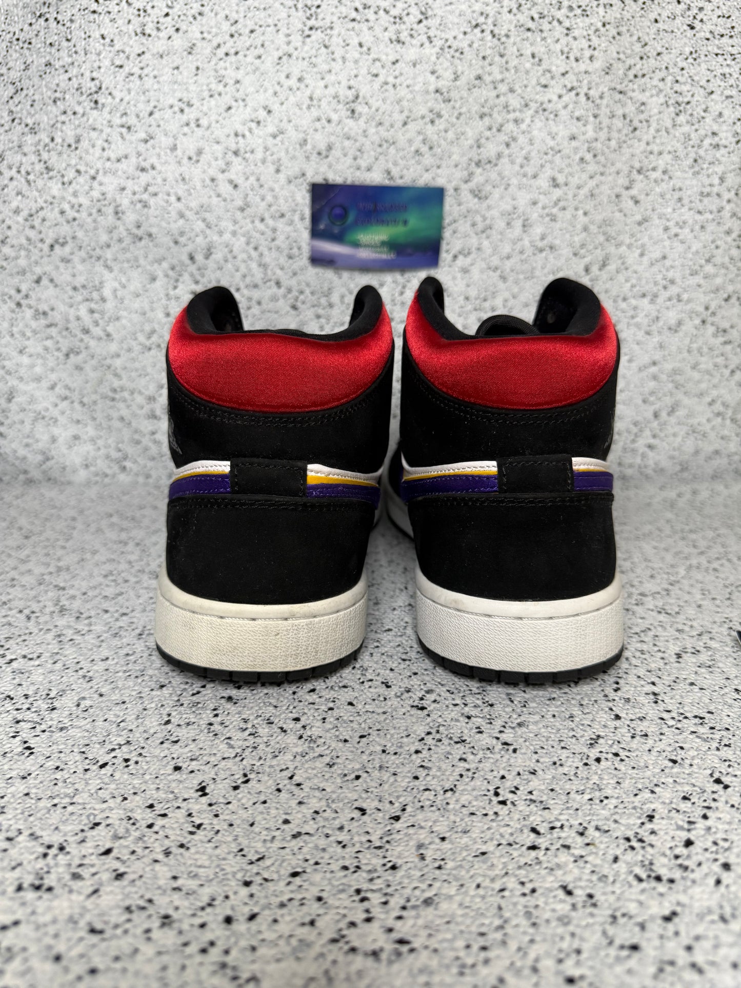 Jordan 1 Mid Lakers Top 3 9.5 Men/11 Women “Preowned”