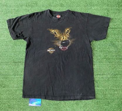 Vintage Harley Davidson Wolf Graphic tee