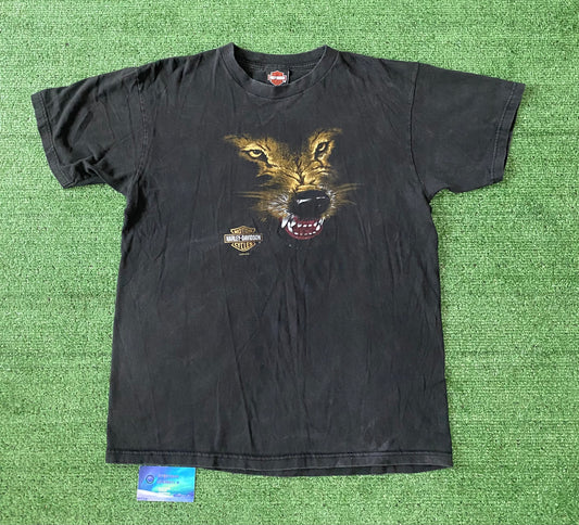 Vintage Harley Davidson Wolf Graphic tee