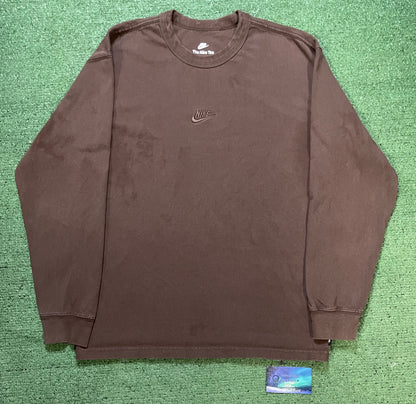 Nike brown embroidered longsleeve
