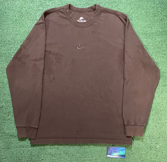 Nike brown embroidered longsleeve