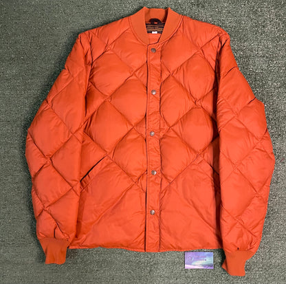 Vintage Eddie Bauer quilted orange jacket