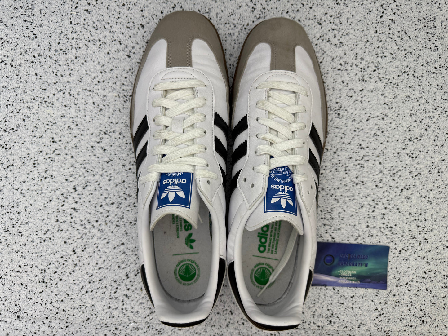 Adidas Samba Vegan White Gun 12 Men/13.5 Women “Preowned”