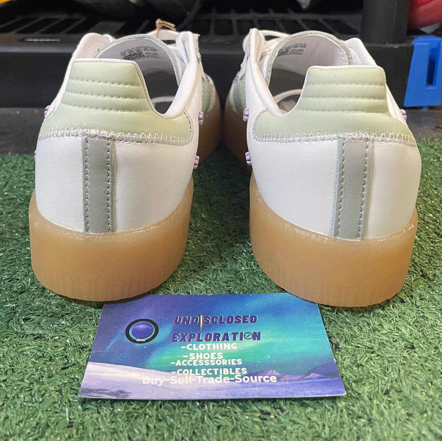Adidas Sambae floral white linen green gum