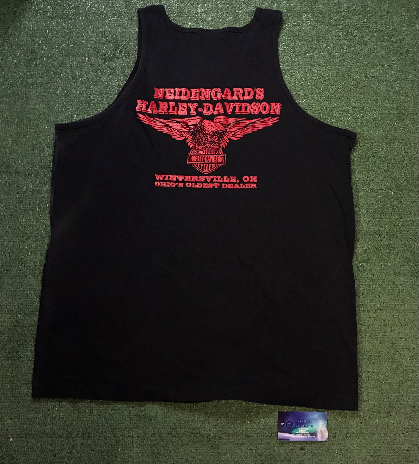 Harley Davidson black & red motorcycle tank top