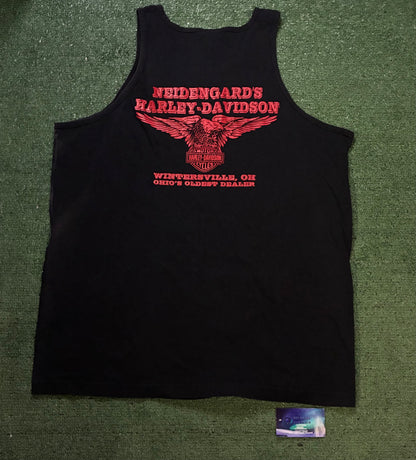 Harley Davidson black & red motorcycle tank top