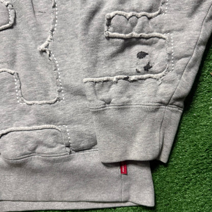 Supreme Cutout Letters Heather Grey Hoodie