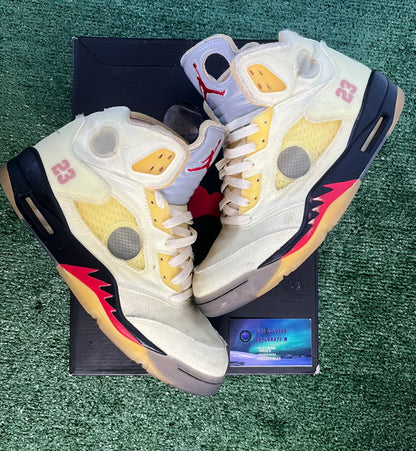 Air Jordan 5 Off-White sail 10.5men/12women