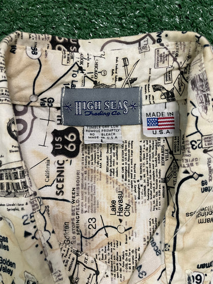 Vintage Route 66 button up tee