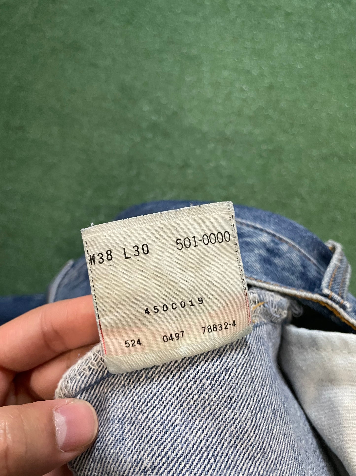 Vintage 1990s Levi 501XX light wash jeans