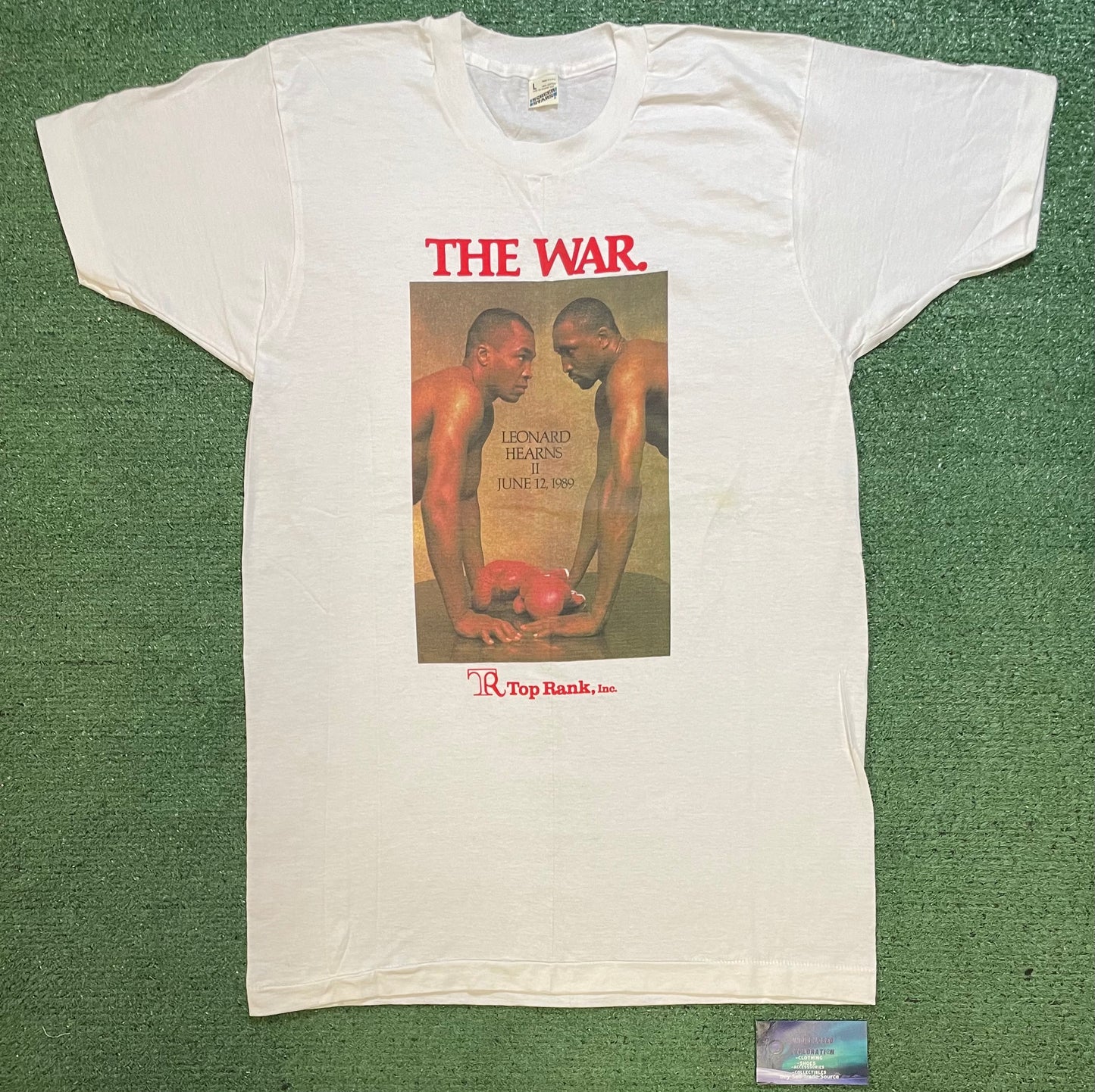 Vintage 1980s the war Sugar Ray Leonard vs. Thomas Hearns II tee