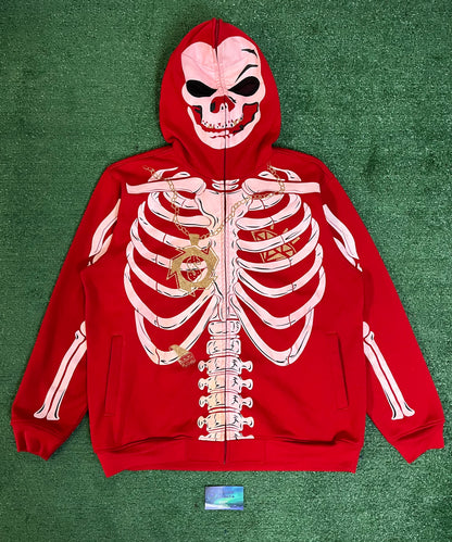 Vintage Raw Blue skeleton zip up