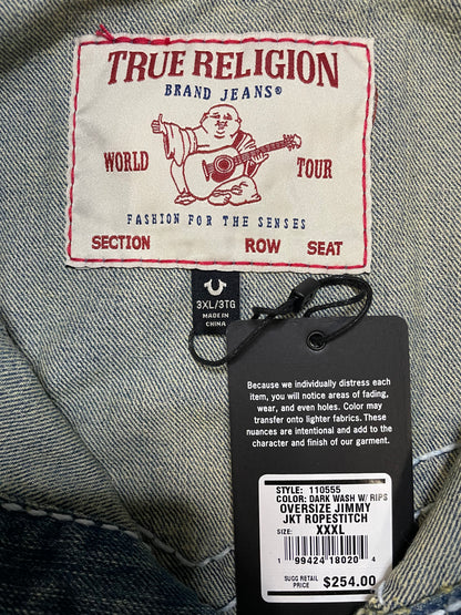 True Religion light wash Jimmy jean jacket