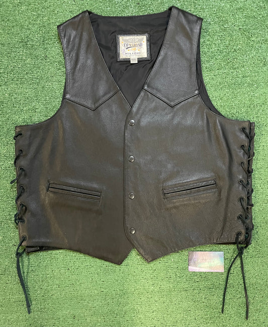 Vintage Wilson open road embossed leather eagle vest