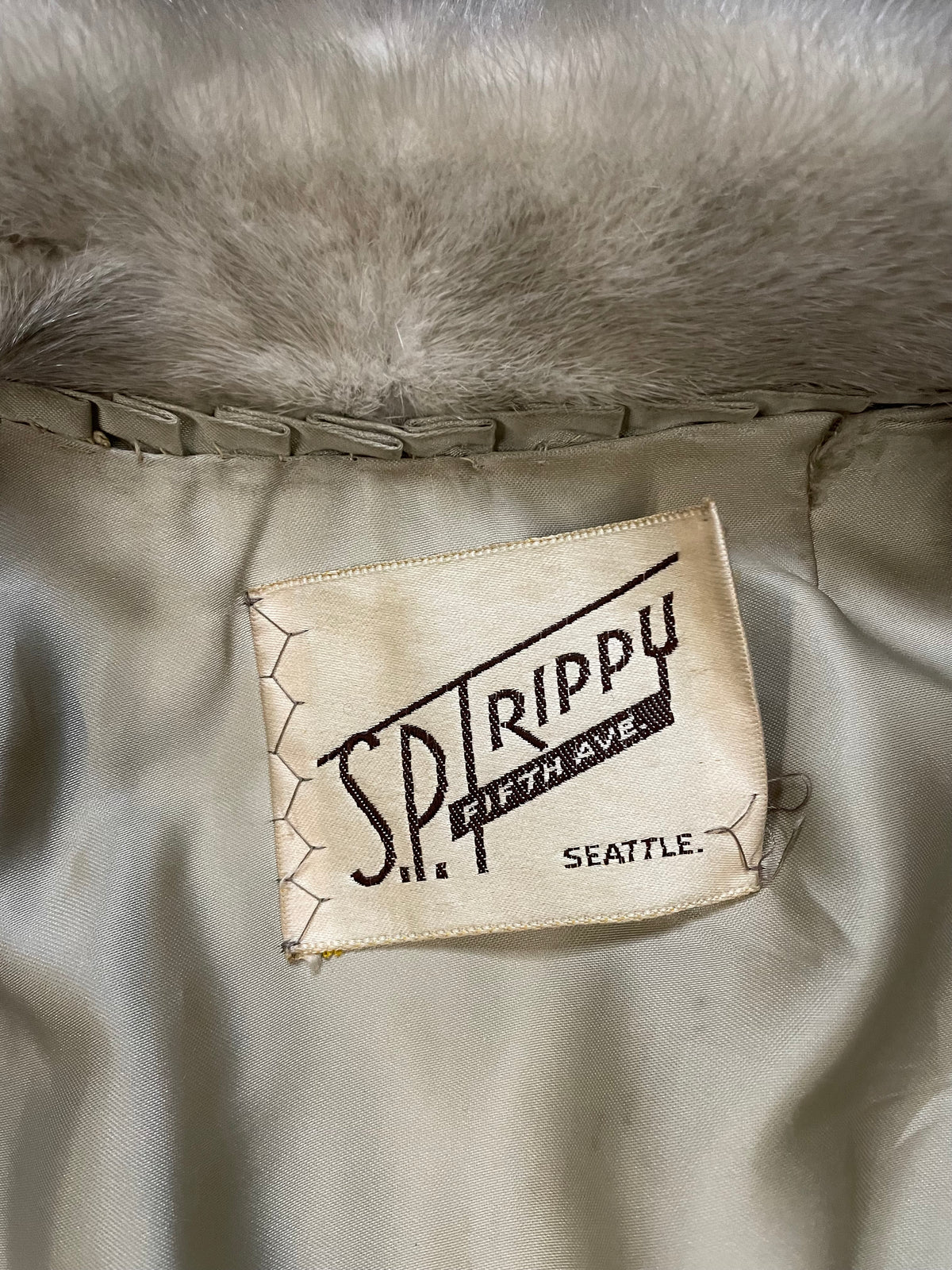 Vintage 1970s Salvator P. Trippy mink fur coat