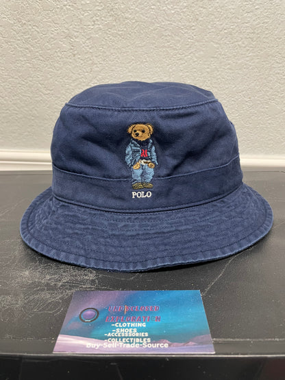 Navy Polo Ralph Lauren bear bucket hat