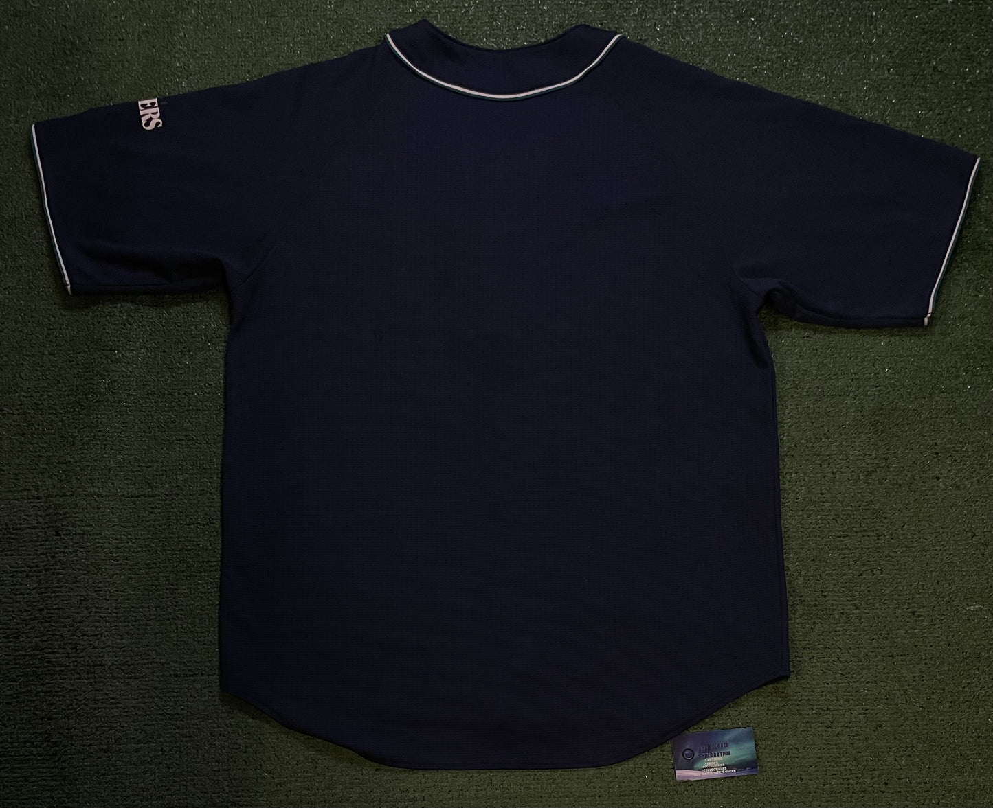 Seattle Mariners embroidered navy and white baseball jersey