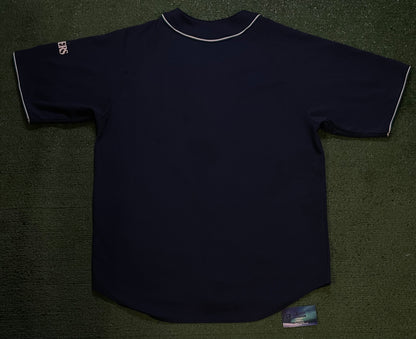 Seattle Mariners embroidered navy and white baseball jersey