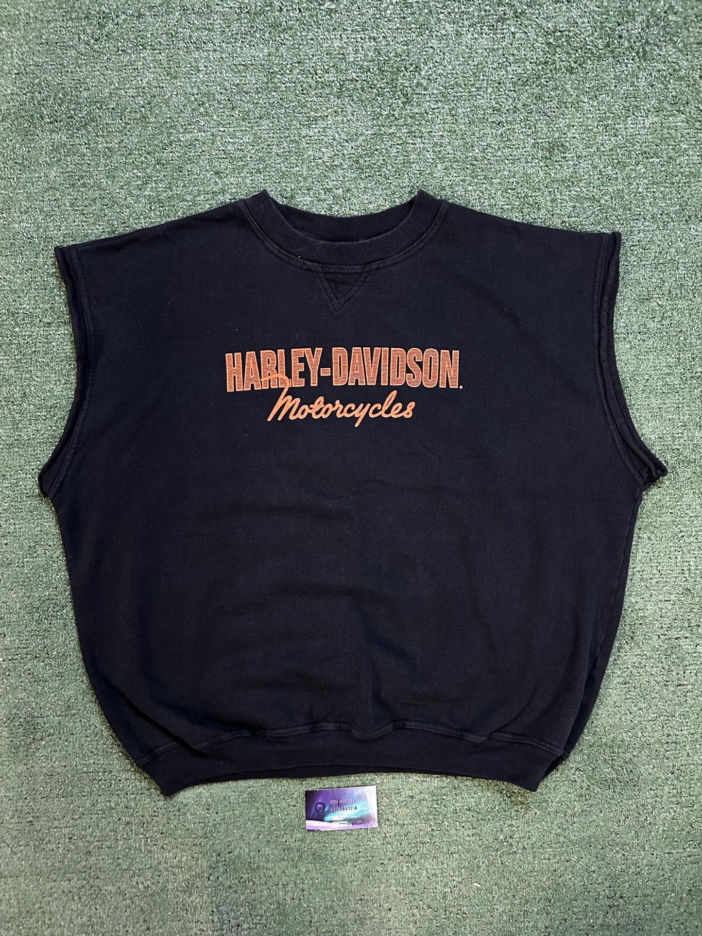 Vintage 1990s Harley Davidson cutoff crewneck