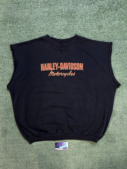 Vintage 1990s Harley Davidson cutoff crewneck
