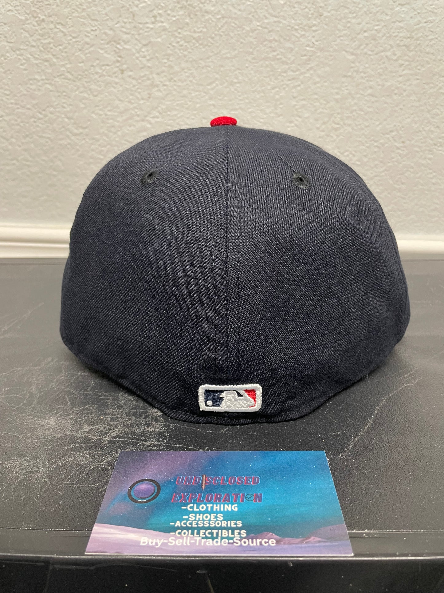 Atlanta Braves new era navy & red fitted hat