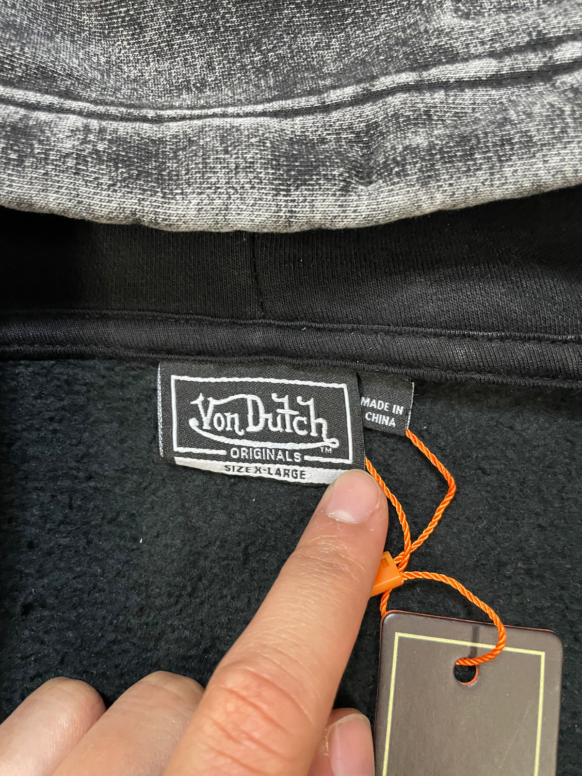 Von Dutch black & blue zip up hoodie