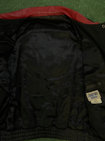 Vintage 2000s Dodge rams suede/leather jacket