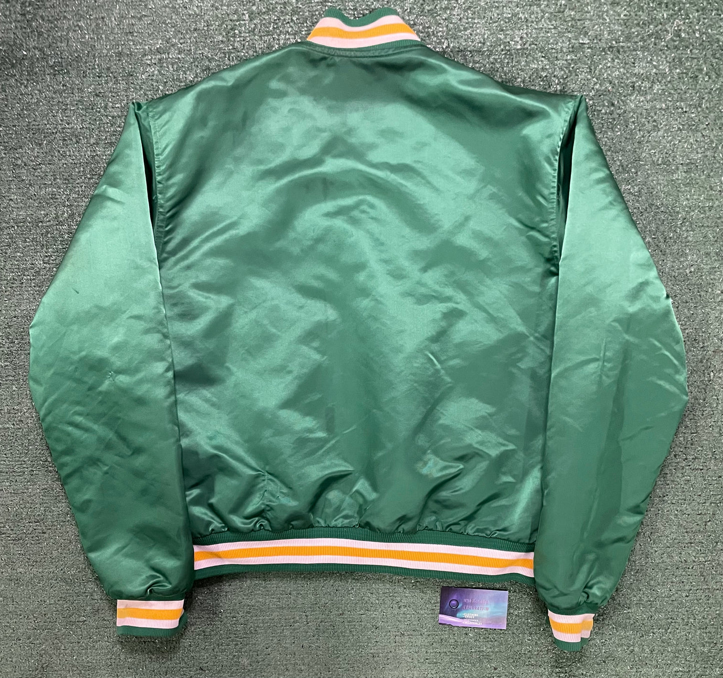 Vintage 1990s Seattle Sonics satin bomber NBA jacket