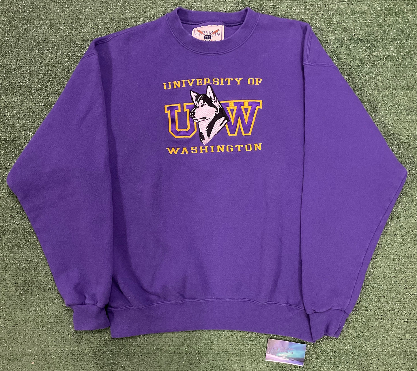 Vintage 1990s UW university of Washington huskies embroidered crewneck