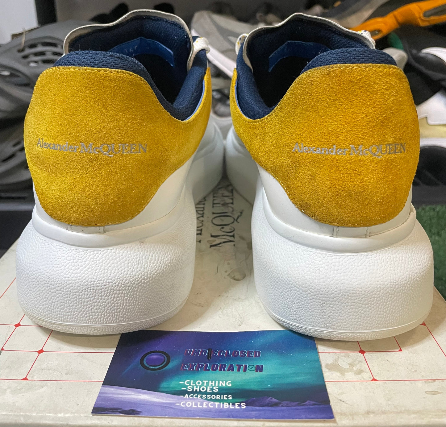 Alexander McQueen white pop yellow navy size 9men/10.5women(EU 42)
