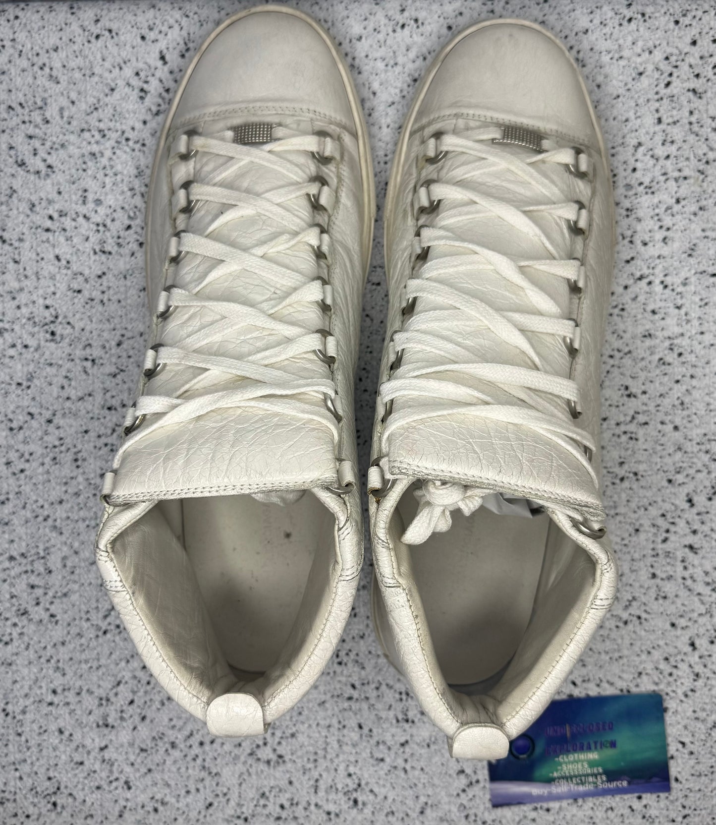 Balenciaga Arenas High White 11 Men/ 44 EU “Preowned”