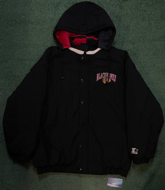 Vintage 1990s Chicago Black Hawks NHL Jacket
