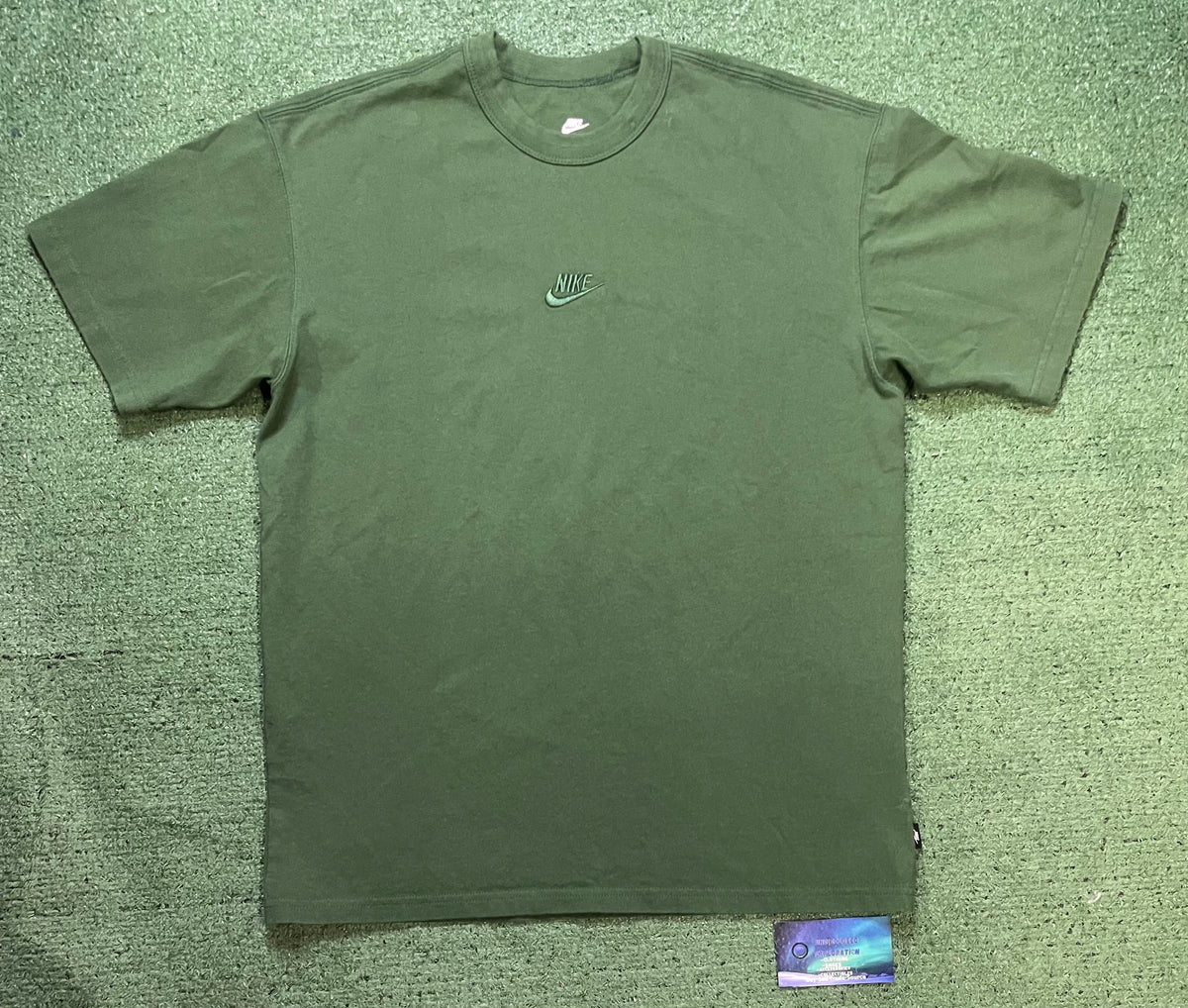 Nike green embroidered tee