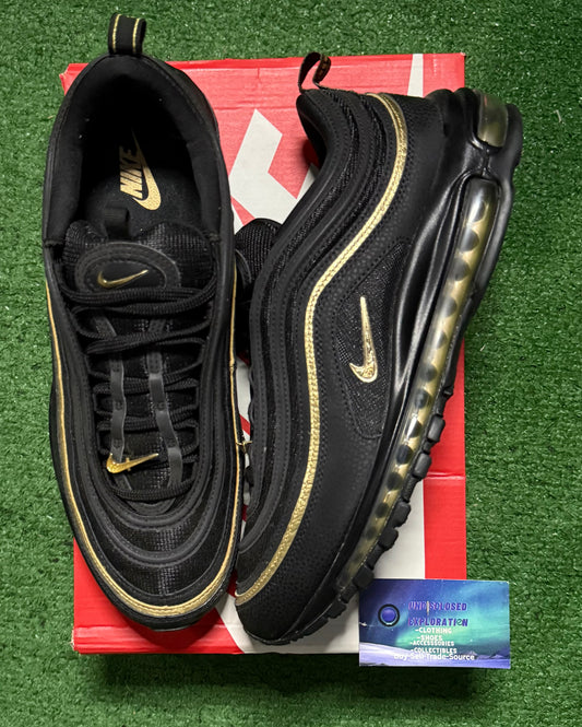 Nike Air Max 97 Black Gold 12 Men/13.5 Women “Preowned”