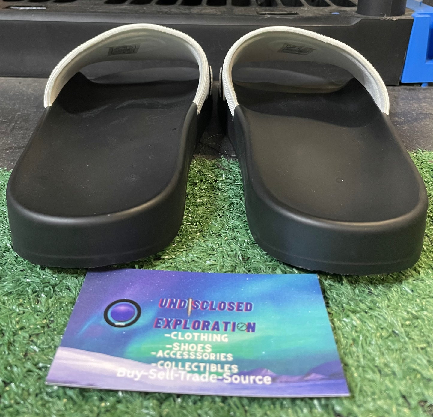Raf Simons black and white astra slides
