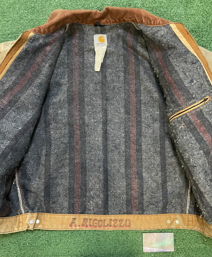 Vintage 2000s Carhartt beige Detroit jacket