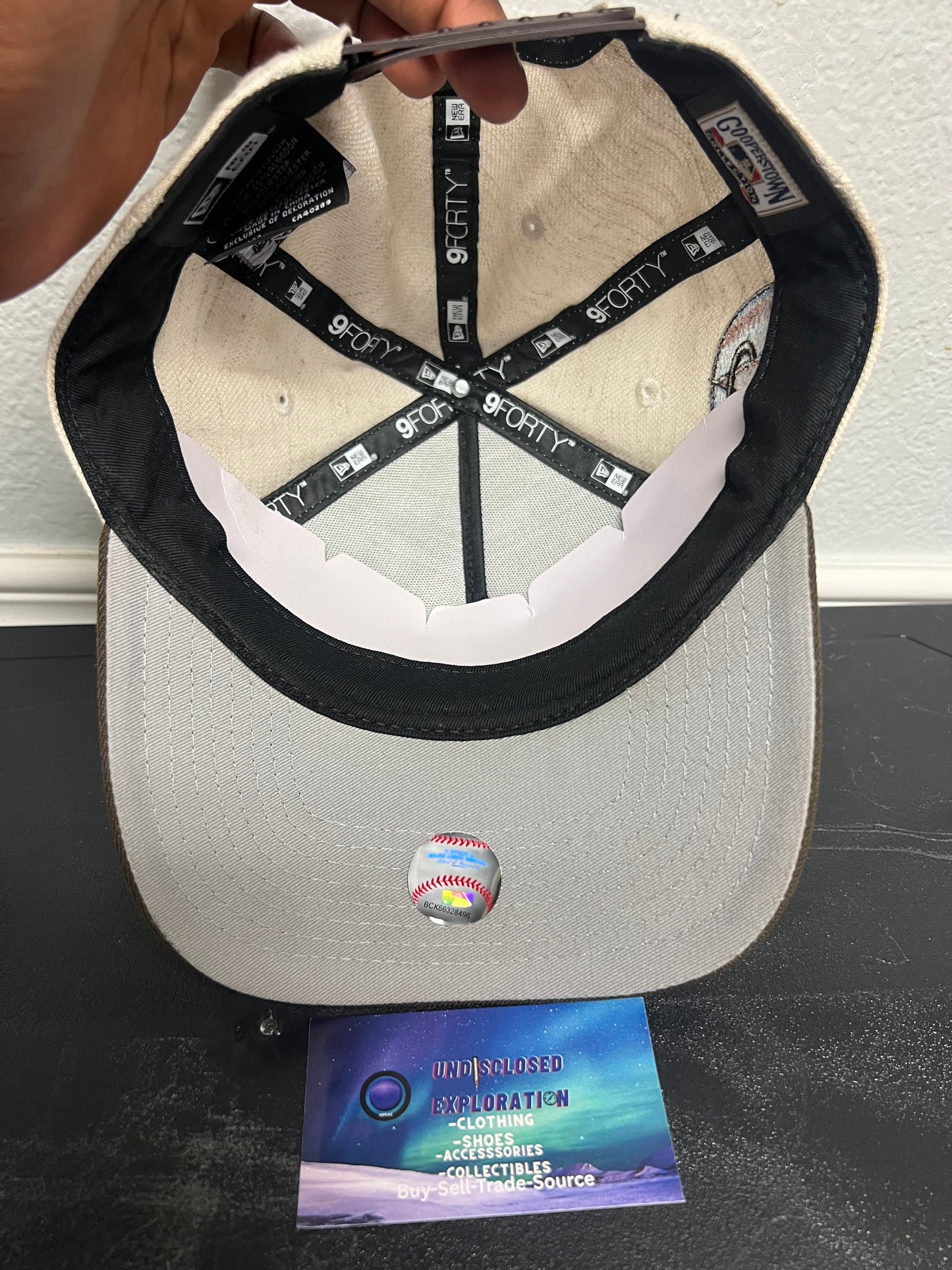 LA Angels halo neutral hemp brown and cream hat