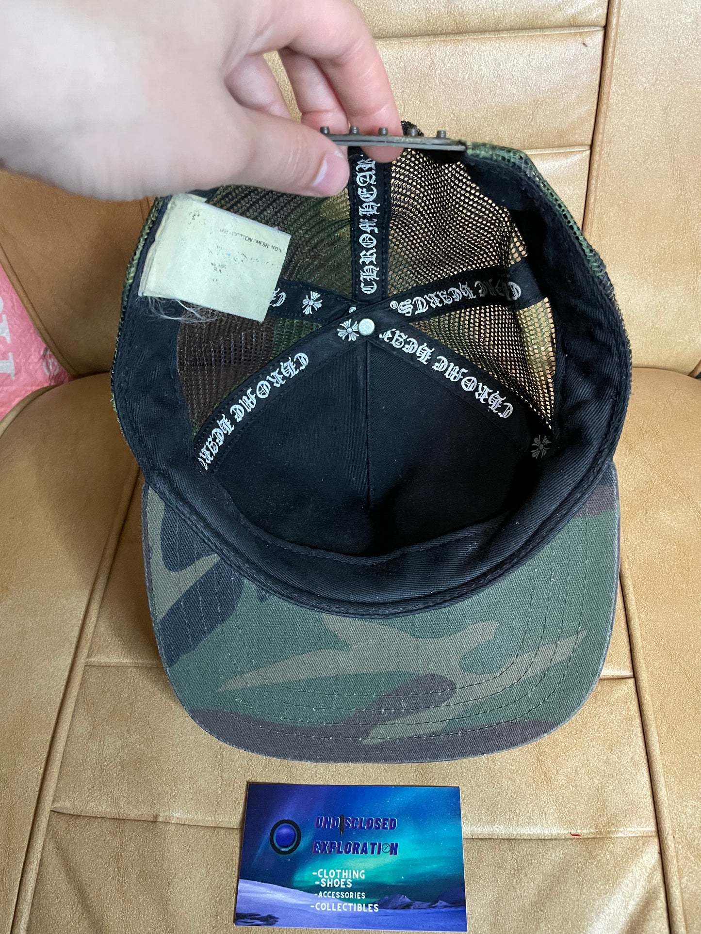 Chrome hearts Hollywood camo trucker hat