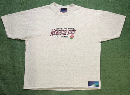 Vintage 1998 Rose Bowl Washington State Cougars embroidered WSU tee