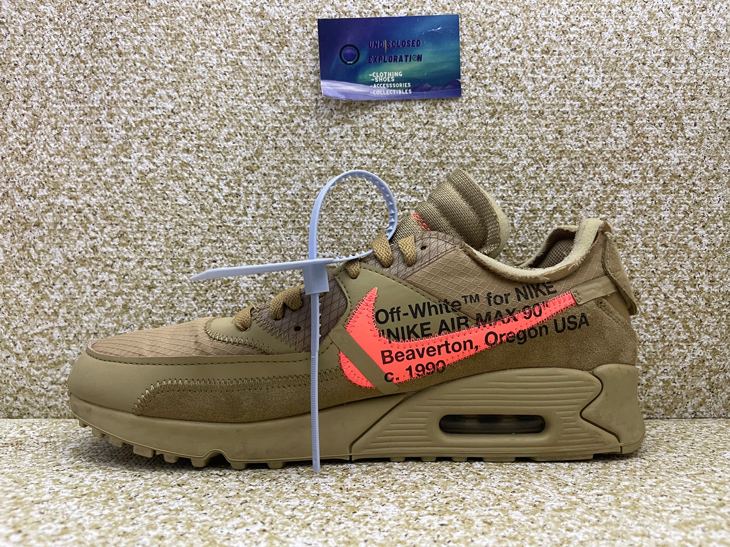 Nike Air Max 90 Off-White Desert Ore 10.5 Men/12 Women “Preowned”